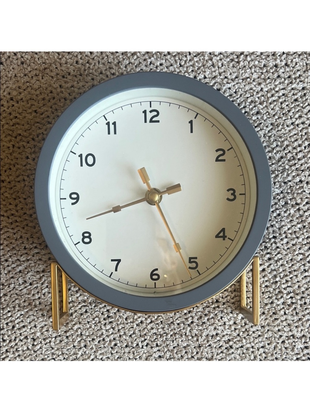 Hearth and Hand w/Magnolia Gray and Gold Table Clock - Modern Home Decor